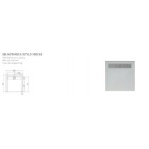 ECT Shower Base-Glasstone with s/s channel 3 Lip self supporting 